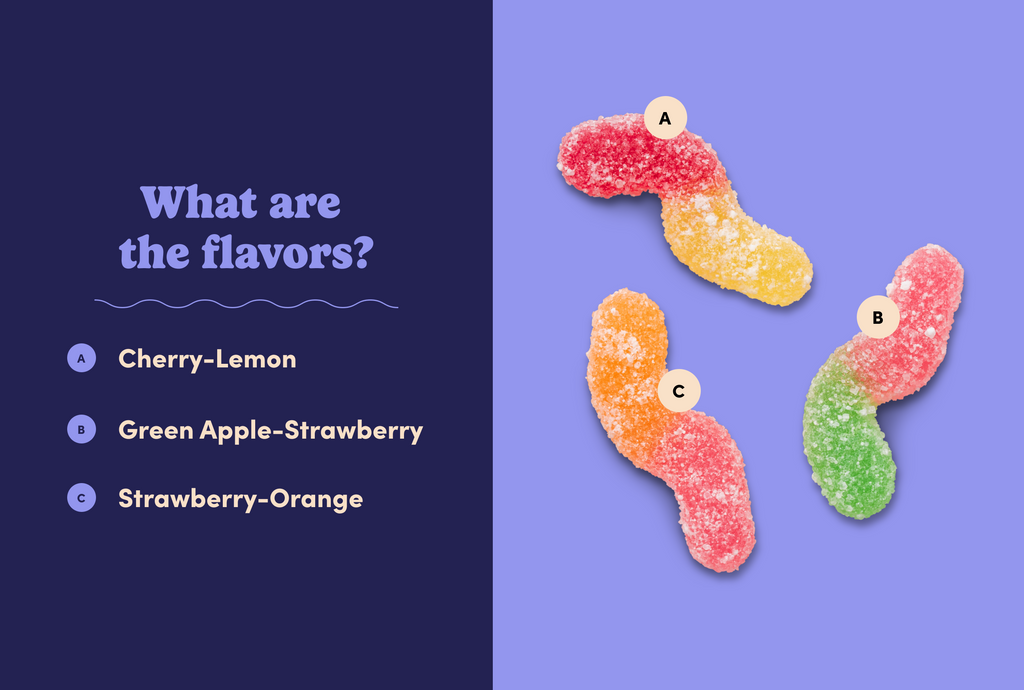 Naturally Colored Sour Tiny Gummy Worms